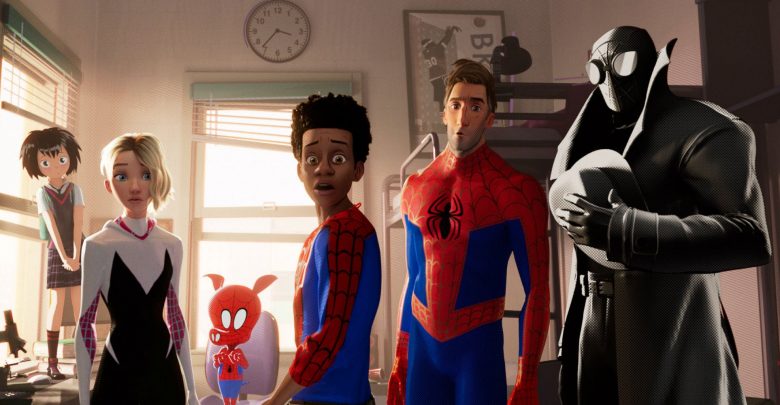 Spider Man Into the Spider Verse Personajes recrean Avengers Shawarma Scene