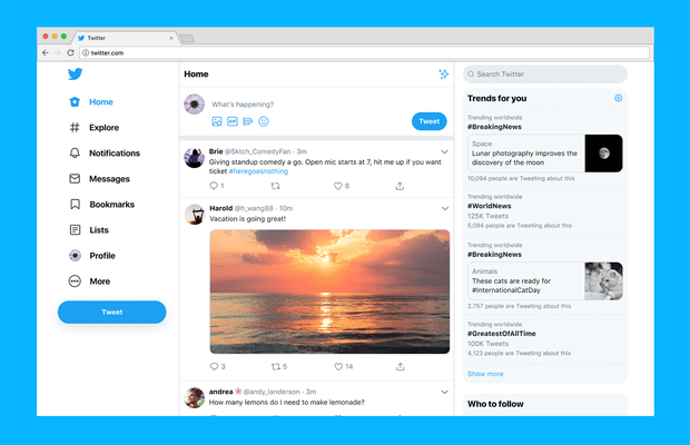 Twitter despliega su sitio web de escritorio rediseñado con navegación simplificada, más funciones 1 Twitter despliega su sitio web de escritorio rediseñado con navegación simplificada, más funciones