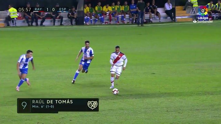 Laliga- Rayo Vallecano - Espanyol. Gol (1-0) De Raúl De Tomás (28/09/2018) Laliga- Rayo Vallecano - Espanyol. Gol (1-0) De Raúl De Tomás (28/09/2018)