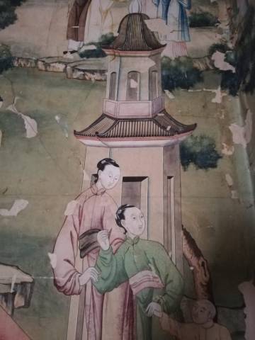 La restauración de un palacio en Almagro saca a la luz murales del XIX 2 Escena china en el palacio Torremejía (Almagro)
