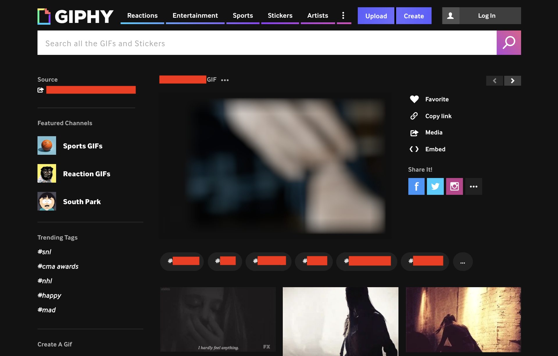 A pesar de las prohibiciones, Giphy todavía alberga contenido de autolesiones, odio y abuso sexual infantil. 2 A pesar de las prohibiciones Giphy todavia alberga contenido de