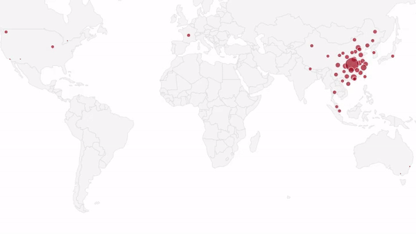 Mapa interactivo sobre casos del coronavirus a nivel mundial