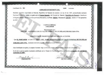 Los sobornos de Odebrecht en Angola: barcos y coches para comprar voluntades 4 Certificado de la sociedad vinculada al exvicepresidente de la compañía estatal Petróleos del Perú Miguel Atala Herrera.