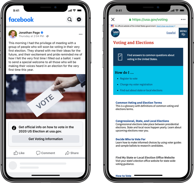 En Facebook, el próximo reclamo de voto falso de Trump vendrá con una etiqueta de información 2 En Facebook el proximo reclamo de voto falso de Trump