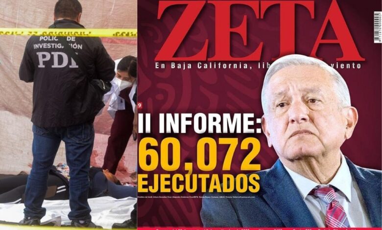 Llega AMLO a segundo informe con más de 60 mil asesinatos: Semanario ‘Zeta’ 1 Llega AMLO a segundo informe con mas de 60 mil
