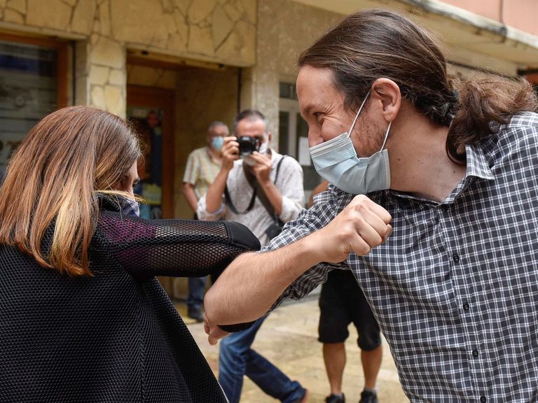 Neurona, una consultora bajo sospecha 2 Pablo Iglesias, líder de Podemos, durante un acto de campaña en las pasadas elecciones vascas.