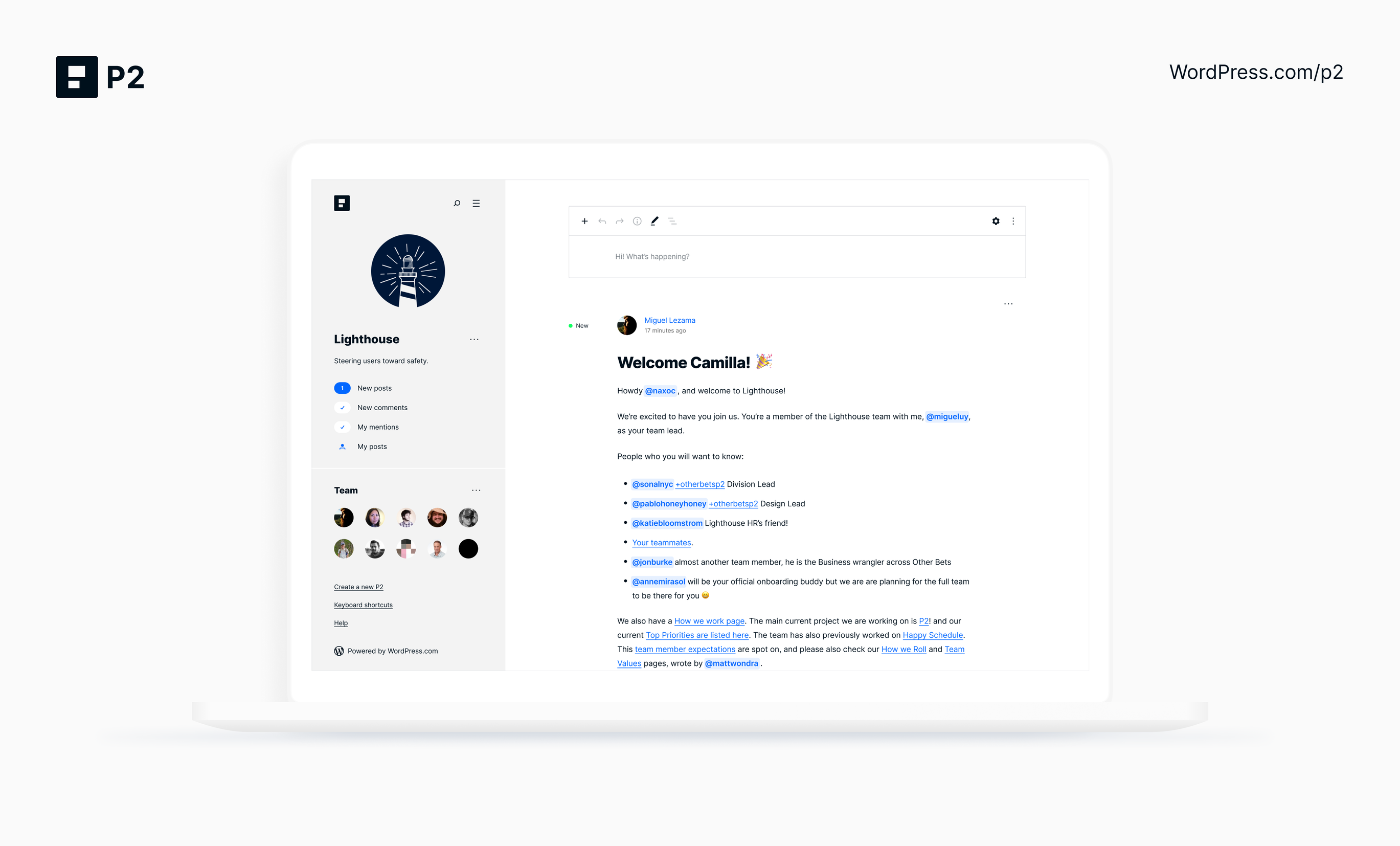 WordPress.com lanza nuevo P2 para asumir herramientas de comunicación interna 2 WordPresscom lanza nuevo P2 para asumir herramientas de comunicacion interna