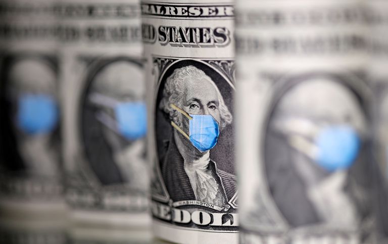 Dejemos de preocuparnos por la deuda 2 Un billete de dólar con George Washington enmascarado.