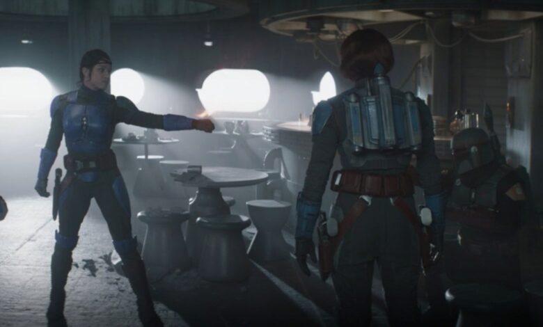 Sasha Banks hizo un movimiento de la WWE sobre Boba Fett durante el final de la temporada de Mandalorian 1 Sasha Banks hizo un movimiento de la WWE sobre Boba