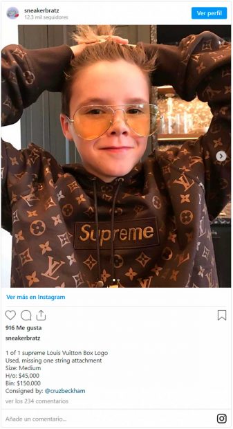 Cruz Beckham revoluciona la red al tratar de vender una sudadera usada por 124 mil euros 2 Cruz Beckham