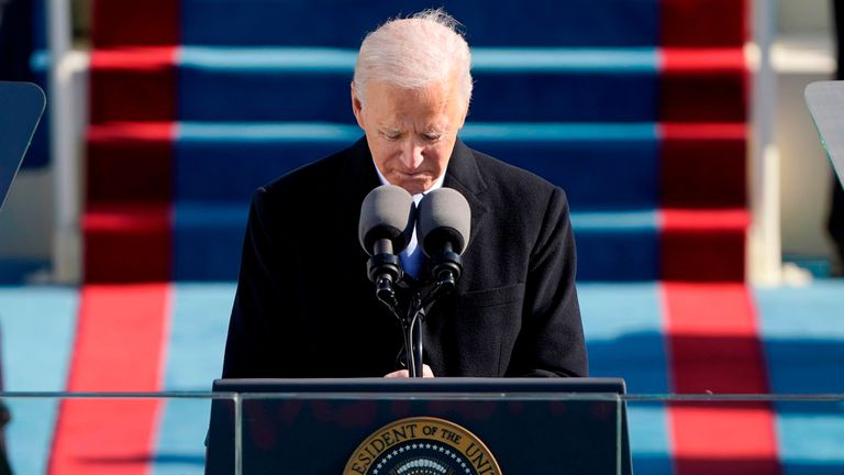 Defender a los uigures 2 El presidente de EE UU, Joe Biden, durante su toma de posesión.