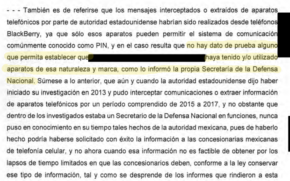 Las razones de la FGR para no ejercer la acción penal contra Cienfuegos 2 Las razones de la FGR para no ejercer la accion