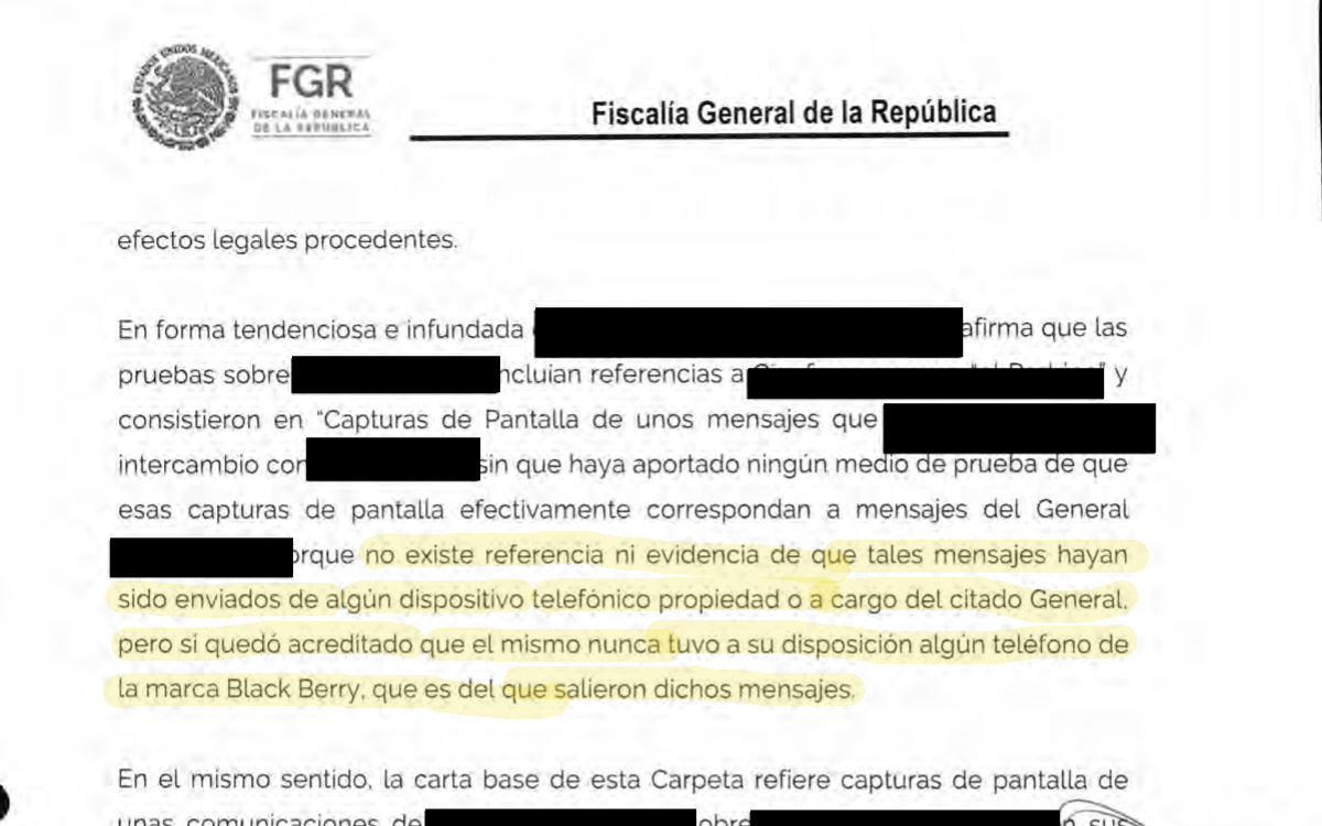 Nunca tuve BlackBerry ni escribí los mensajes interceptados por la DEA: Salvador Cienfuegos a la FGR 2 Nunca tuve BlackBerry ni escribi los mensajes interceptados por la