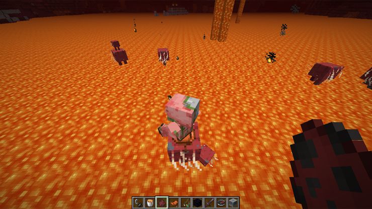 Minecraft: Cómo encontrar y montar un Strider | 2 Minecraft Como encontrar y montar un Strider.5