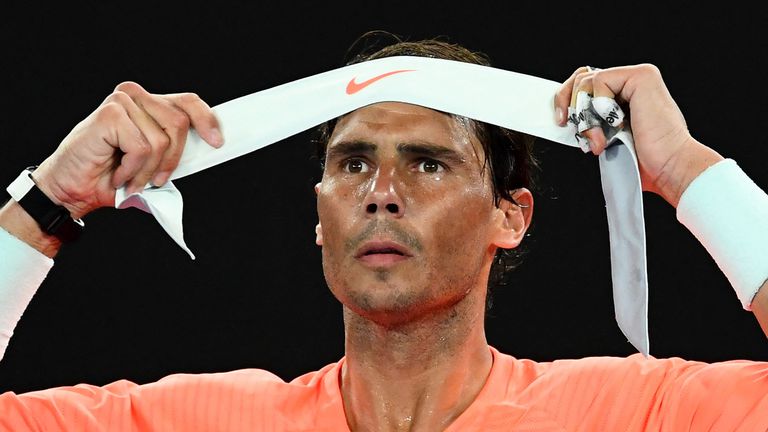 Nadal renuncia a Miami e irá directo a la tierra 2 Nadal, durante un partido del último Open de Australia.
