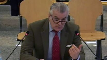 Un informe policial dice que la Kitchen fue “una operación para eludir el control del juez” 2 Captura de la señal Institucional de la Audiencia Nacional del juicio sobre la caja b del PP. Declara el extesorero del PP Luis Bárcenas.