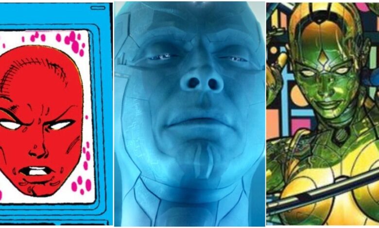 WandaVision: 10 versiones alternativas de la visión que podrían aparecer en el MCU 1 WandaVision: 10 versiones alternativas de la visión que podrían aparecer en el MCU