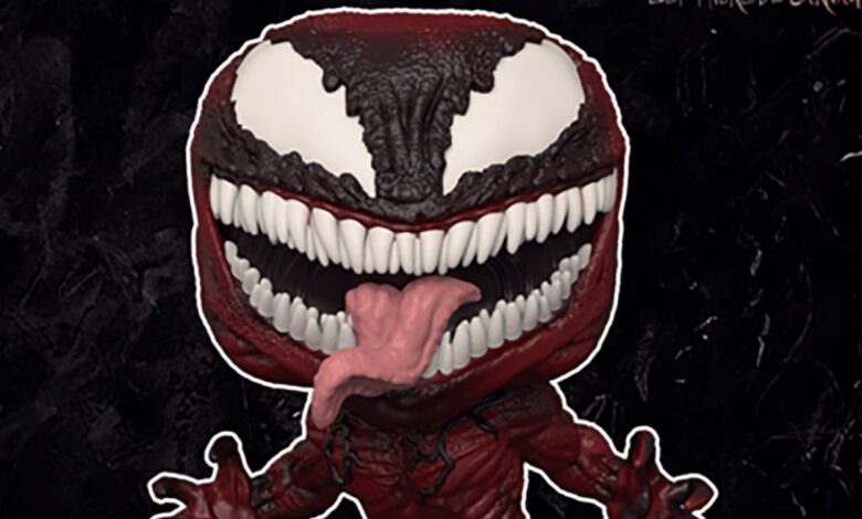 Venom 2 Funko Pops se burla de Woody Harrelson Carnage Look 1 Venom 2 Funko Pops se burla de Woody Harrelson Carnage Look