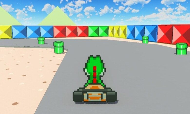 Mario Kart Remade In Game Builder Garage se parece al juego de SNES 1 Mario Kart Remade In Game Builder Garage se parece al juego de SNES