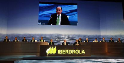 Qatar logra una exención fiscal en los dividendos que le paga Iberdrola 3 El presidente de Iberdrola, Ignacio Sánchez Galán, en una de las juntas de accionistas de la eléctrica.