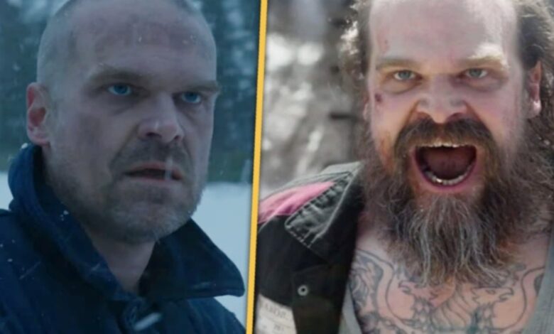 David Harbour de Black Widow quiere un huevo de pascua de guardián rojo en Stranger Things 4 1 David Harbour de Black Widow quiere un huevo de pascua