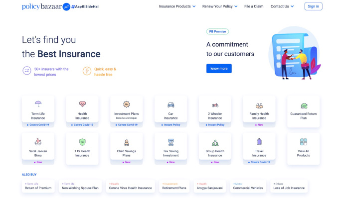 La aseguradora india en línea PolicyBazaar solicita una oferta pública inicial y busca recaudar más de $ 800 millones 3 La aseguradora india en linea PolicyBazaar solicita una oferta publica