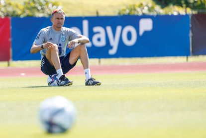De final en final hasta el Mundial de Qatar 2 Luis Enrique, en Las Rozas este viernes.