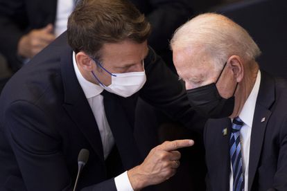 Emmanuel Macron y Joe Biden, el 14 de junio pasado durante una cumbre de la OTAN en Bruselas.