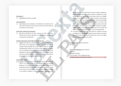 Corinna Larsen planeó legar a Juan Carlos I el 30% de los ingresos provenientes de un fondo Hispano-Saudí 4 Documento del Peregrine Trust con el nombre de Juan Carlos I. EL PAÍS/LA SEXTA/ICIJ