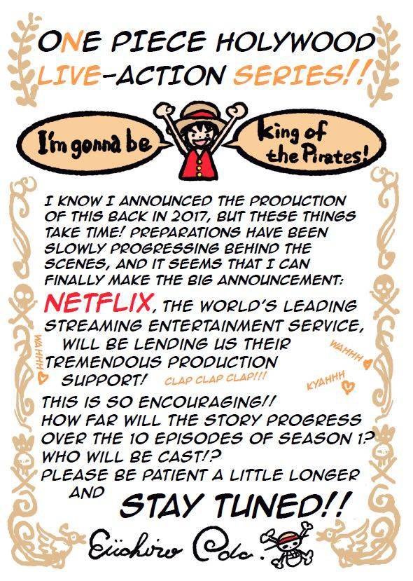 Serie de acción en vivo de Netflix 'One Piece': todo lo que sabemos hasta ahora 4 anuncio de una pieza
