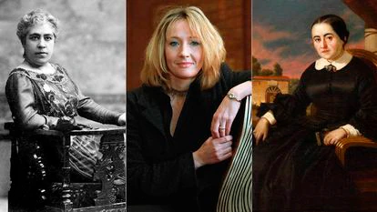 La verdad sobre el caso Carmen Mola: “No nos hemos escondido tres detrás de una mujer, sino detrás de un nombre” 3 Desde la izquierda, las escritoras Caterina Albert i Paladís, J. K. Rowling y Cecilia Böhl de Faber.