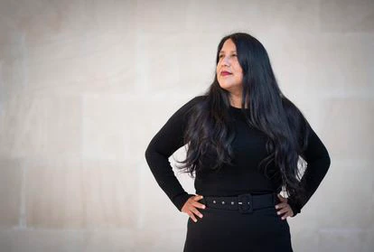 Gabriela Wiener: “Ya no creo en ningún dogma y menos en el del poliamor” 2 La escritora peruana Gabriela Wiener, este jueves en el Museo de América de Madrid.