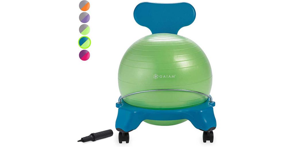 Los beneficios de la silla de bola de equilibrio para niños. 2 Silla de bola de equilibrio para niños Gaiam