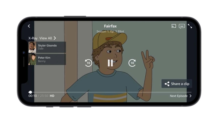La aplicación Amazon Prime Video presenta una nueva función para compartir clips