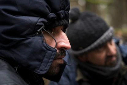 Cuatro sirios escondidos en el hoyo de un bosque polaco: “Todo lo que quiero es llegar a Alemania” 1 Abdelrahman (en primer plano) y Jalid, en el bosque de Bialowieza.
