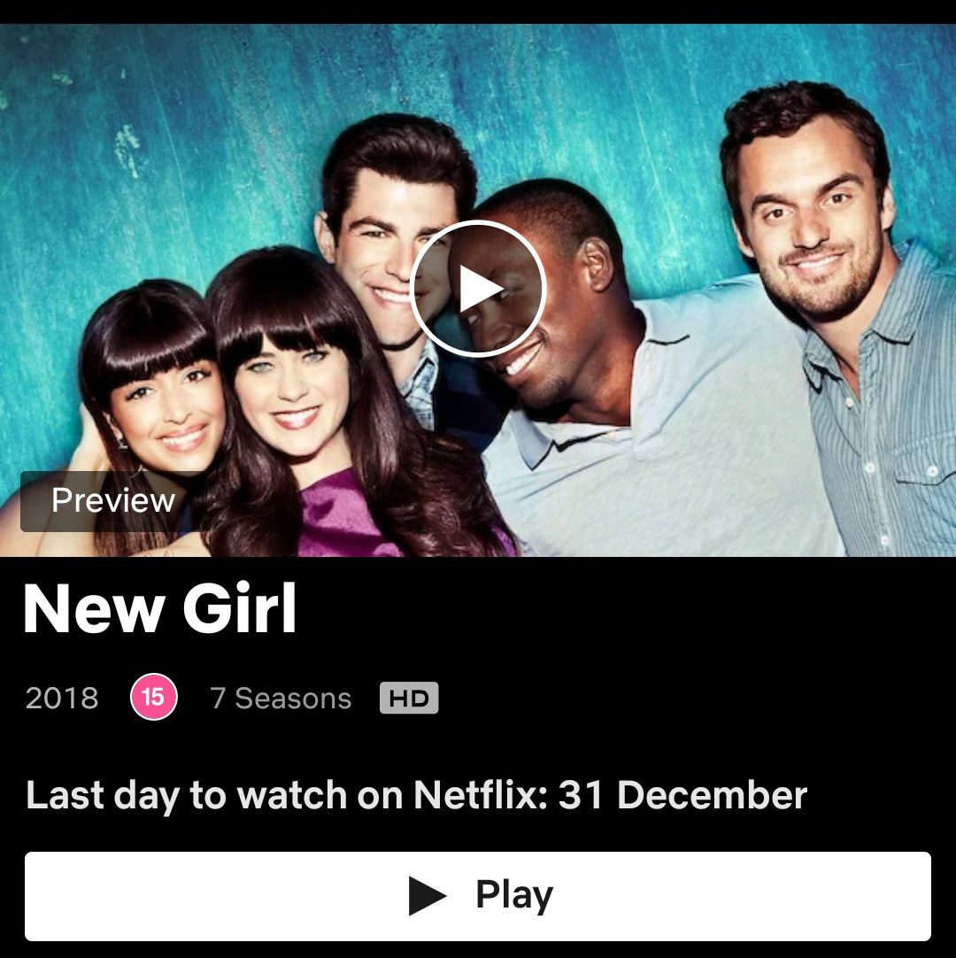 'New Girl' dejará Netflix internacionalmente en enero de 2022 4 Aviso de eliminación en New Girl Netflix
