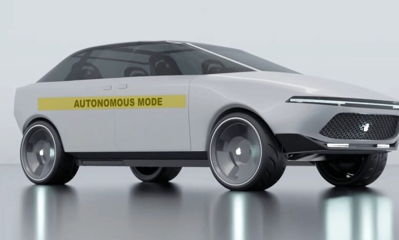 La patente de Apple Car revela un sistema de advertencia externo cuando se conduce solo 1 La patente de Apple Car revela un sistema de advertencia externo cuando se conduce solo