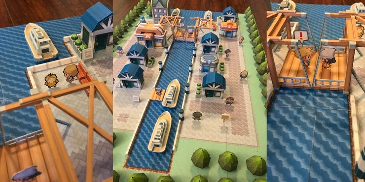 Pokémon: el modelo de papel de la ciudad de Canalave da vida al diamante y la perla 2 Pokemon el modelo de papel de la ciudad de Canalave.5