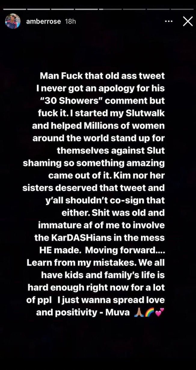 KUWTK: Amber Rose se disculpa por el resurgimiento del tuit de 'Kartrashians' de 2015 2 KUWTK Amber Rose se disculpa por el resurgimiento del tuit.5