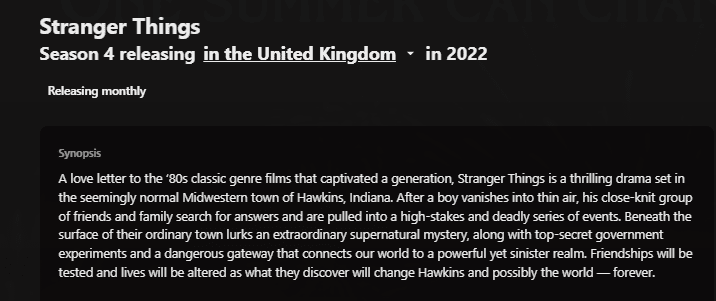 La temporada 4 de 'Stranger Things' no se estrena mensualmente en Netflix a pesar de los informes 4 página de medios de netflix para cosas más extrañas que se lanza mensualmente