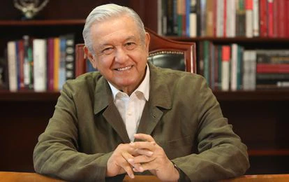 López Obrador reaparece tras someterse a un cateterismo cardiaco 2 Andrés Manuel López Obrador durante la transmisión de un mensaje este sábado desde Palacio Nacional