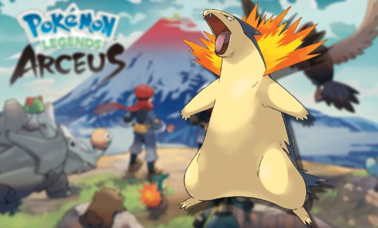 Pokémon Legends: Arceus filtró la forma Hisuian Typhlosion burlada por los jugadores 1 Pokémon Legends: Arceus filtró la forma Hisuian Typhlosion burlada por los jugadores