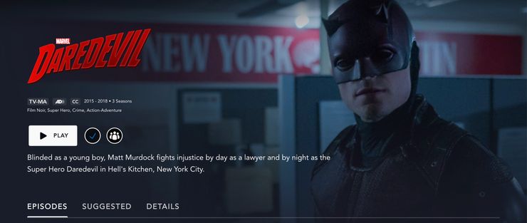 La página Disney+ de Daredevil presentó a Bullseye en lugar de Matt Murdock 2 La pagina Disney de Daredevil presento a Bullseye en lugar.5
