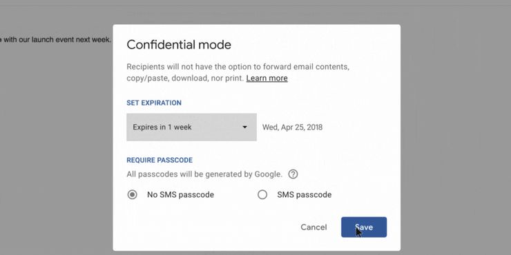 Cómo enviar y abrir correos electrónicos confidenciales de Gmail 2 Como enviar y abrir correos electronicos confidenciales de Gmail.5