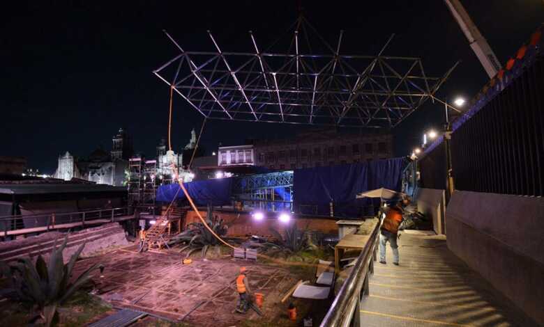 Instalación del nuevo techo del Templo Mayor terminará en el segundo semestre de este año: INAH 1 Instalación del nuevo techo del Templo Mayor terminará en el segundo semestre de este año: INAH