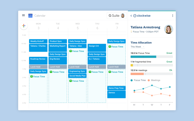La herramienta de calendario inteligente Clockwise recauda $ 45 millones para ayudar a los equipos remotos a evitar el agotamiento usando IA 1 La herramienta de calendario inteligente Clockwise recauda $ 45 millones para ayudar a los equipos remotos a evitar el agotamiento usando IA