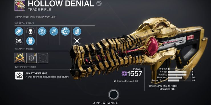 Destiny 2: Cómo obtener el rifle de rastreo Hollow Denial (y God Rolls) 2 Destiny 2 Como obtener el rifle de rastreo Hollow Denial.5