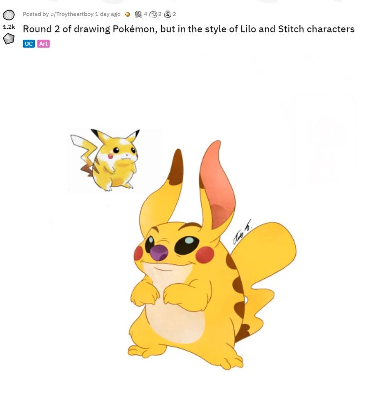 Fan convierte a Pokémon en experimentos de Lilo & Stitch con resultados adorables 2 Fan convierte a Pokemon en experimentos de Lilo Stitch.5