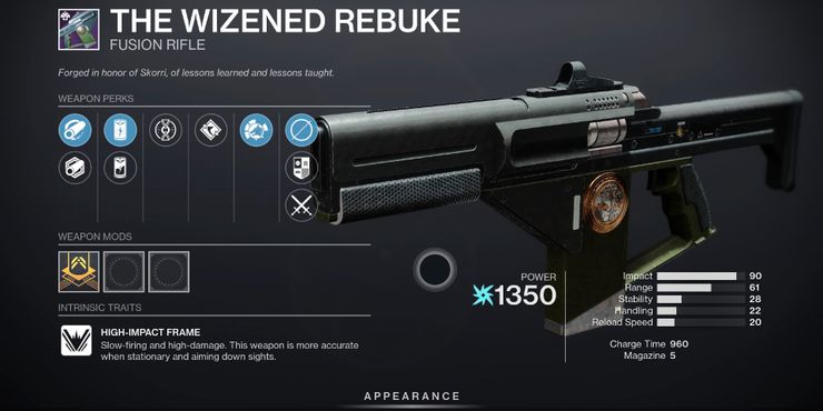 Destiny 2: Cómo obtener el rifle de fusión Wizened Rebuke (y God Roll) 2 Destiny 2 Como obtener el rifle de fusion Wizened Rebuke.5
