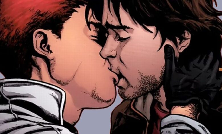 El histórico primer beso gay de los X-Men renace en un nuevo e impresionante fanart 1 El histórico primer beso gay de los X-Men renace en un nuevo e impresionante fanart